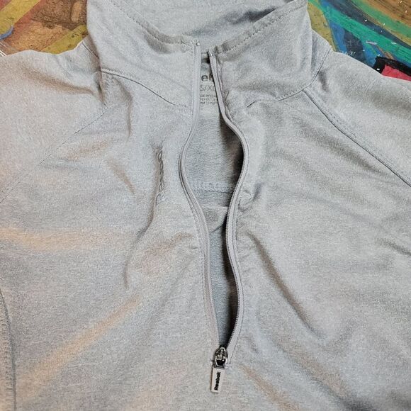 Reebok grey athletic pullover with thumb holes - size xs, lightly stained - Picture 5 of 11